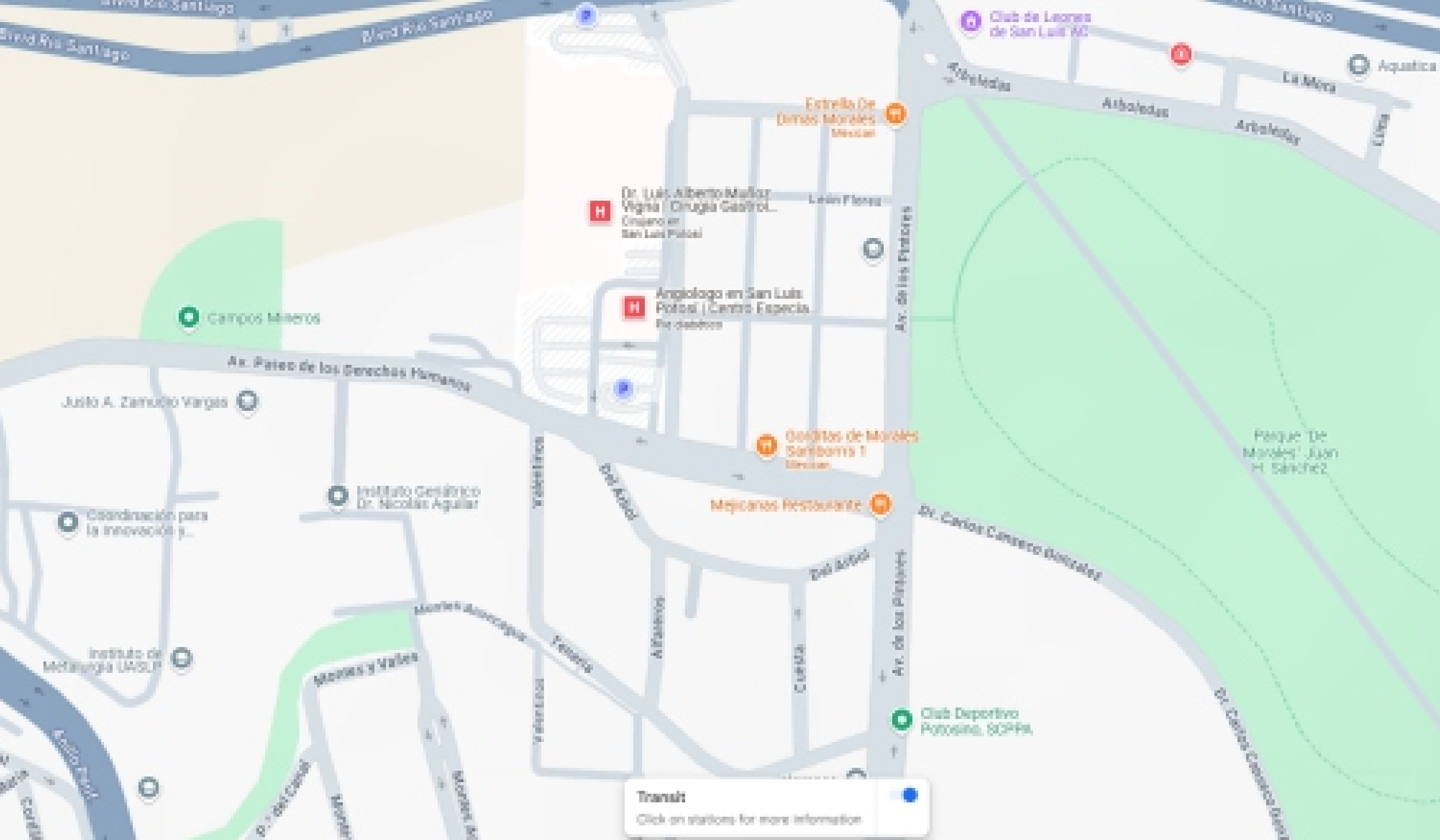 Mapa de referencia en San Luis Potosí
